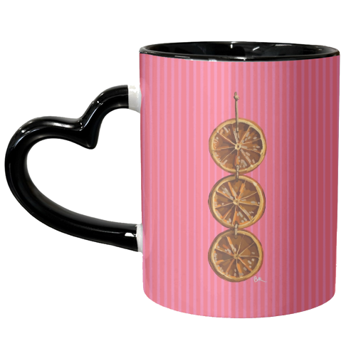 Christmas Dried Oranges - unique mug by Beverley Rae