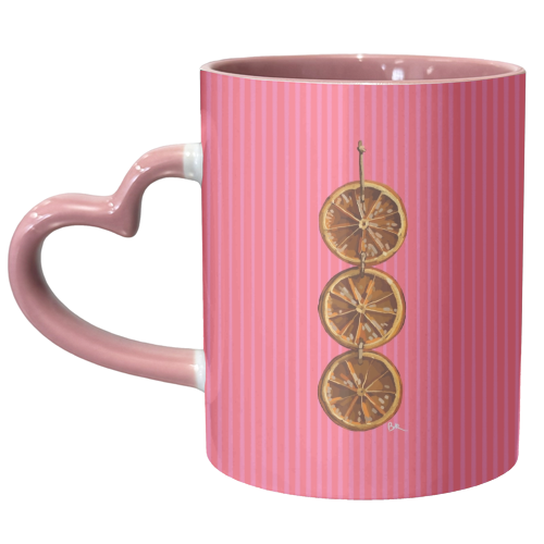 Christmas Dried Oranges - unique mug by Beverley Rae