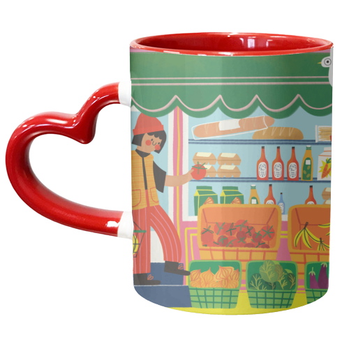 Greengrocers - unique mug by AbiGoLucky