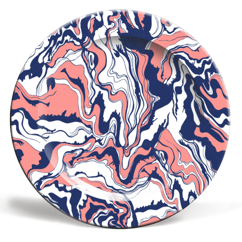 marble - ceramic dinner plate by Maggie Sommers