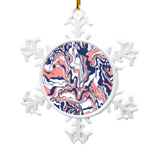 marble - snowflake decoration by Maggie Sommers