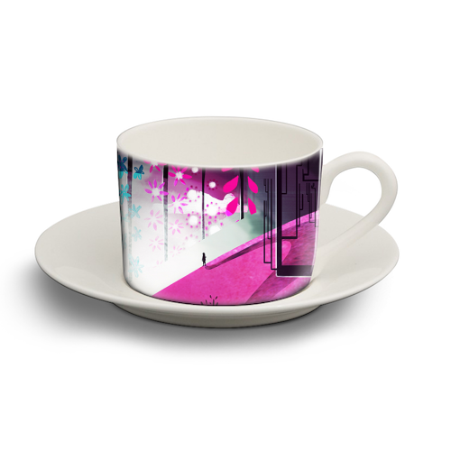 Finding Myself - personalised cup and saucer by Amy Lewis