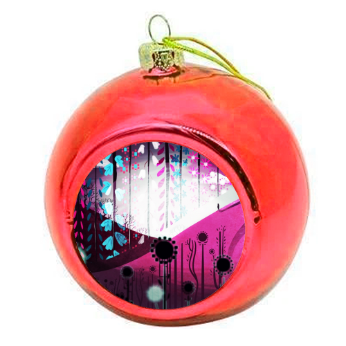 Finding Myself - colourful christmas bauble by Amy Lewis