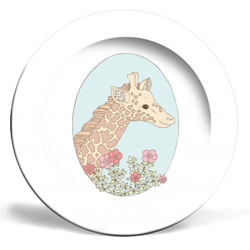 Gina the Giraffe - ceramic dinner plate by Emma Margaret