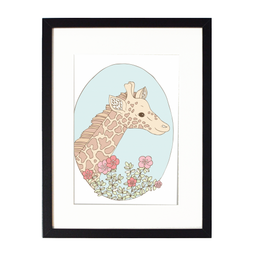 Gina the Giraffe - framed poster print by Emma Margaret