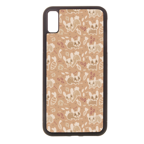 Cute Brown Bunnies Pattern - stylish phone case by Claire Stamper