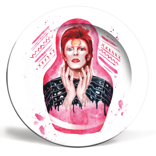 Ziggy Stardust - ceramic dinner plate by Zowie Green