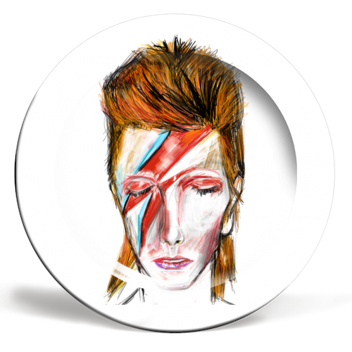 Bowie  - ceramic dinner plate by James Jefferson Peart