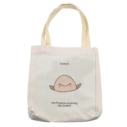 Blobfish - printed tote bag by Ellie Bednall