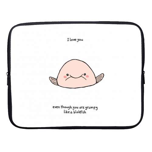 Blobfish - designer laptop sleeve by Ellie Bednall