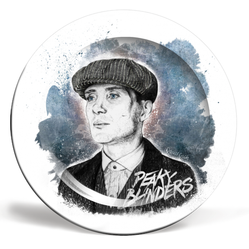 Tommy Shelby - Peaky Blinders - ceramic dinner plate by Daniel Cash