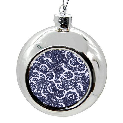 Paisley  - colourful christmas bauble by Julia Barstow