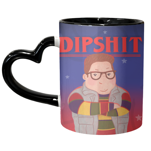 Stranger Things Dipshit Derek - unique mug by Loren Grosvenor