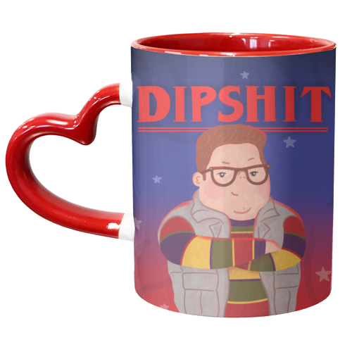 Stranger Things Dipshit Derek - unique mug by Loren Grosvenor