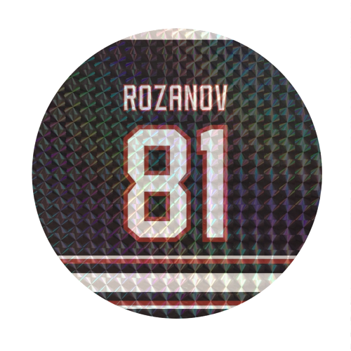 Rozanov - Boston Jersey - black - Circle Sticker by The Girl Next Draw