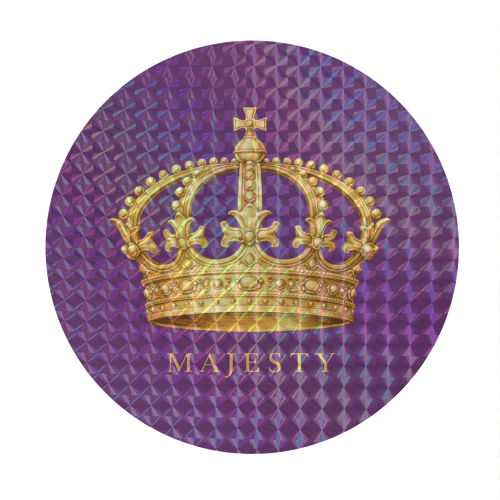 Majesty Crown - Circle Sticker by Ms Doodle