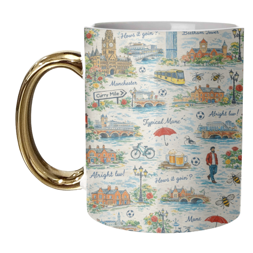 Manc - unique mug by Ms Doodle