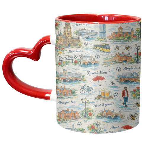 Manc - unique mug by Ms Doodle