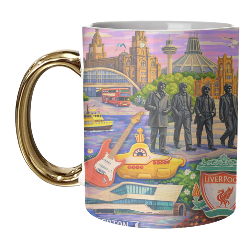 Liverpool Collage - unique mug by AP