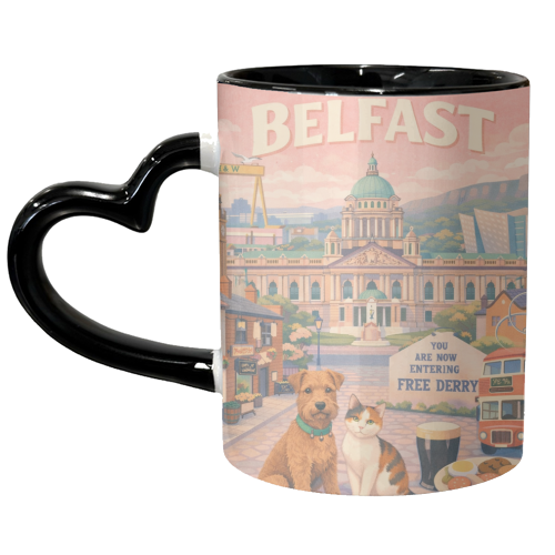 Belfast Pastel Poster - unique mug by AP