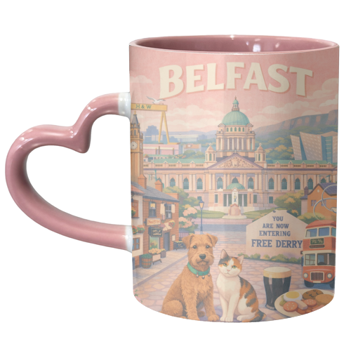 Belfast Pastel Poster - unique mug by AP