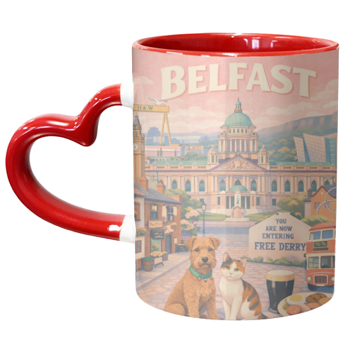 Belfast Pastel Poster - unique mug by AP