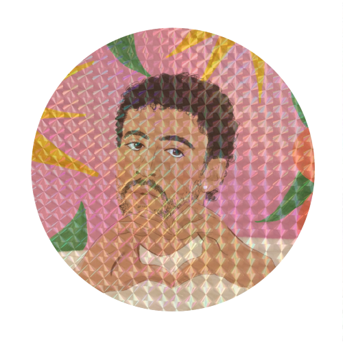 Bad Bunny - Circle Sticker by The Queer Store