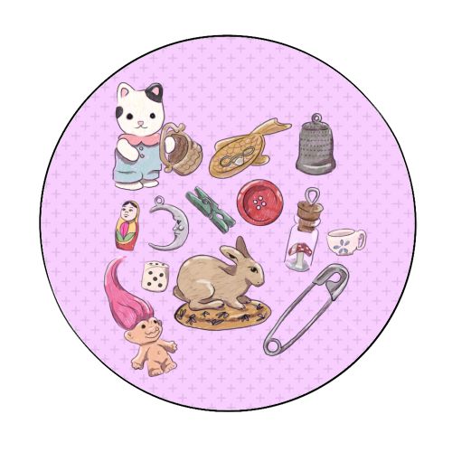 Trinkets - Circle Sticker by The Queer Store