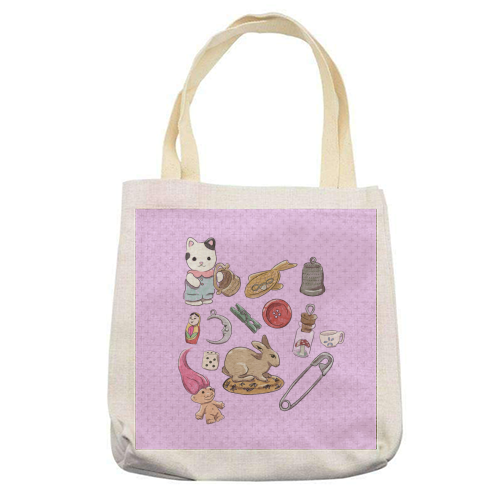 Trinkets - printed canvas tote bag by The Queer Store
