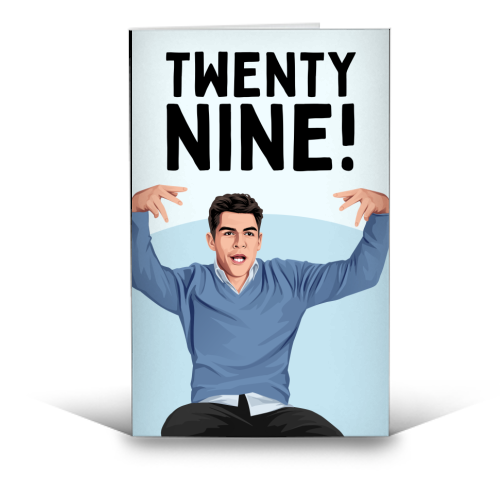 Twenty Nine! Funny Schmidt 29th Birthday TV Sitcom Inspired - funny greeting card by Sundiva Designs