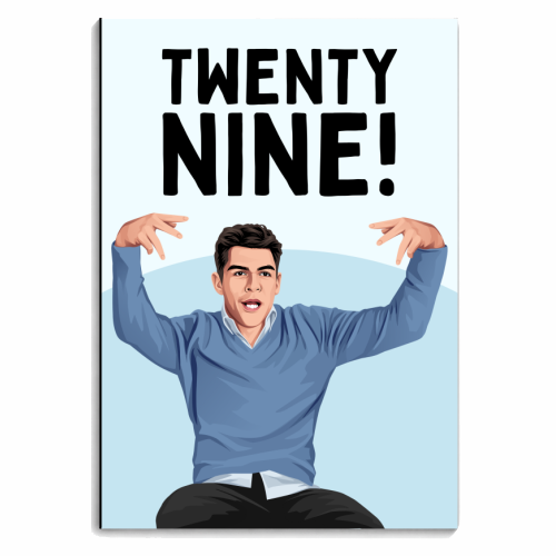 Twenty Nine! Funny Schmidt 29th Birthday TV Sitcom Inspired - personalised A4, A5, A6 notebook by Sundiva Designs