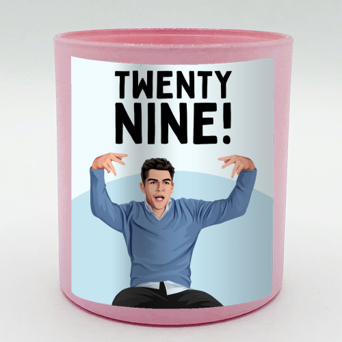 Twenty Nine! Funny Schmidt 29th Birthday TV Sitcom Inspired - scented candle by Sundiva Designs