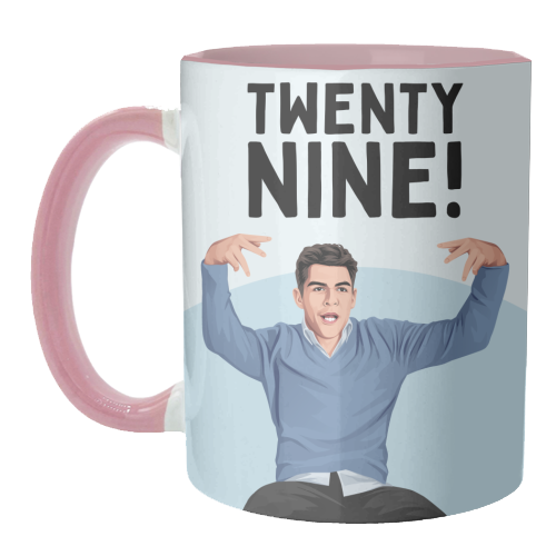 Twenty Nine! Funny Schmidt 29th Birthday TV Sitcom Inspired - unique mug by Sundiva Designs