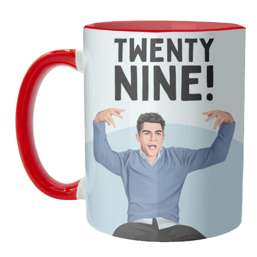 Twenty Nine! Funny Schmidt 29th Birthday TV Sitcom Inspired - unique mug by Sundiva Designs