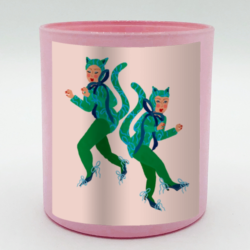Cat Women Green Bows Catsuit - scented candle by Steph Pryor