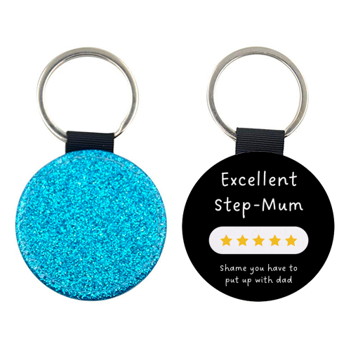 Excellent Step Mum Five Star Funny Quote Print - keyring by Sundiva Designs