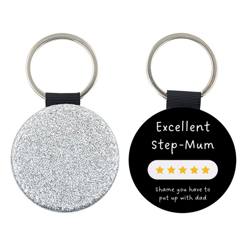 Excellent Step Mum Five Star Funny Quote Print - keyring by Sundiva Designs