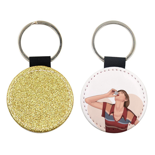 Here's To Getting Older But Never Wiser Funny Birthday Quote Print - keyring by Sundiva Designs