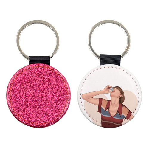 Here's To Getting Older But Never Wiser Funny Birthday Quote Print - keyring by Sundiva Designs