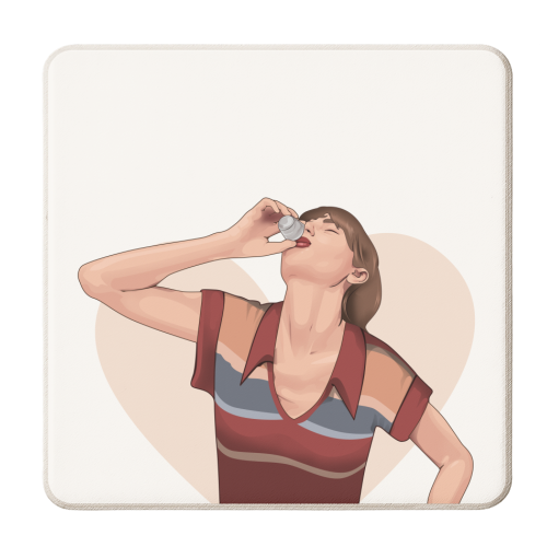 Here's To Getting Older But Never Wiser Funny Birthday Quote Print - personalised beer coaster by Sundiva Designs