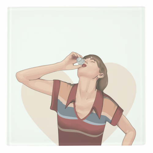 Here's To Getting Older But Never Wiser Funny Birthday Quote Print - personalised beer coaster by Sundiva Designs