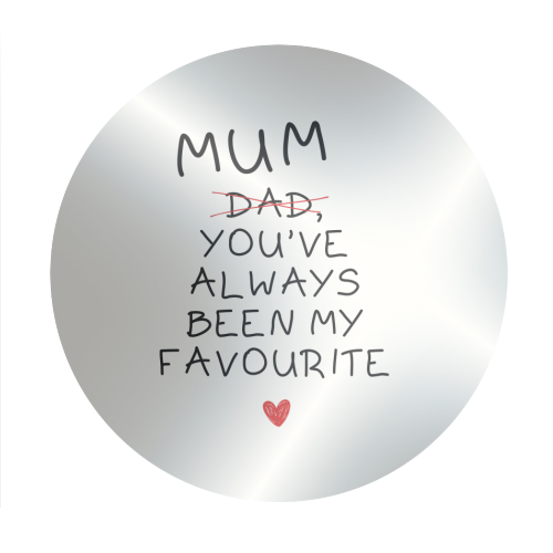 Mum You've Always Been My Favourite Funny Quote - Circle Sticker by Sundiva Designs