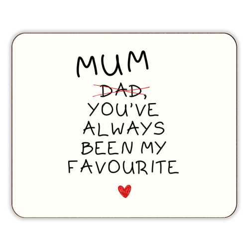 Mum You've Always Been My Favourite Funny Quote - designer placemat by Sundiva Designs
