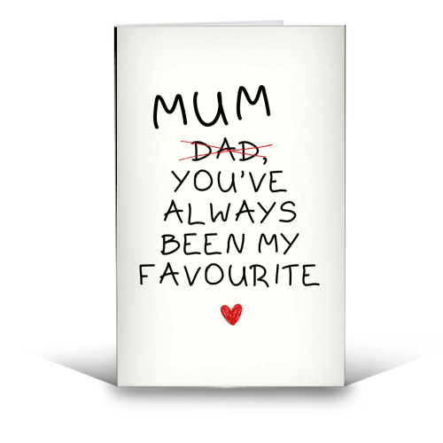 Mum You've Always Been My Favourite Funny Quote - funny greeting card by Sundiva Designs