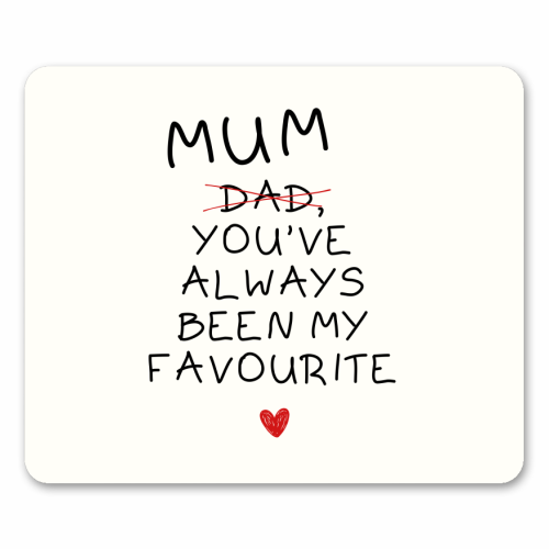 Mum You've Always Been My Favourite Funny Quote - mouse mat by Sundiva Designs