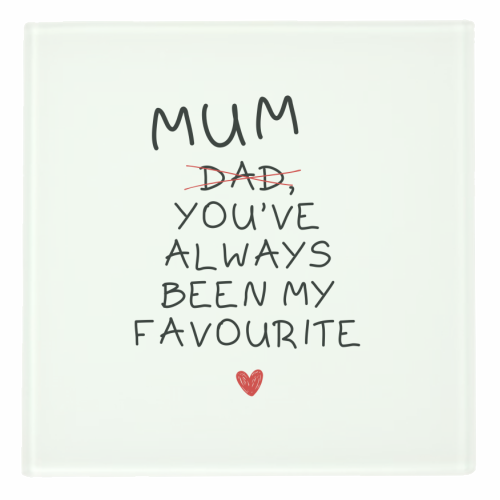 Mum You've Always Been My Favourite Funny Quote - personalised beer coaster by Sundiva Designs