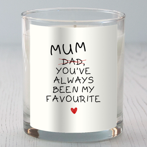 Mum You've Always Been My Favourite Funny Quote - scented candle by Sundiva Designs