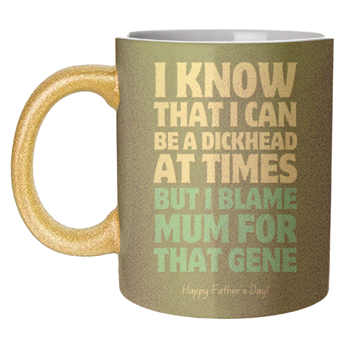 I Blame Mum Funny Father's Day - unique mug by Sundiva Designs