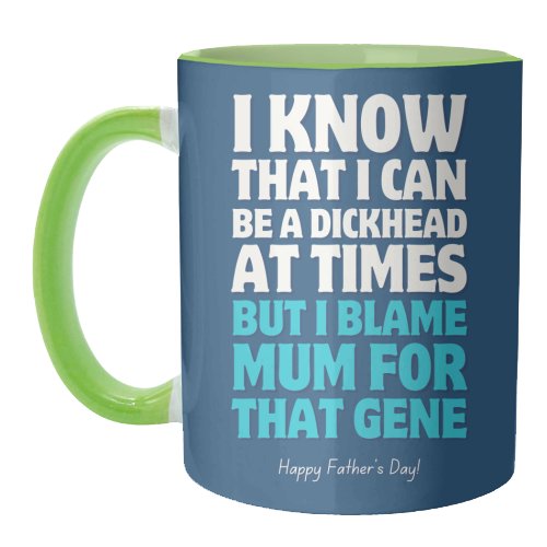I Blame Mum Funny Father's Day - unique mug by Sundiva Designs