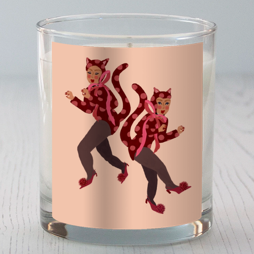 Cat Women - Blush Polka Catsuits - scented candle by Steph Pryor